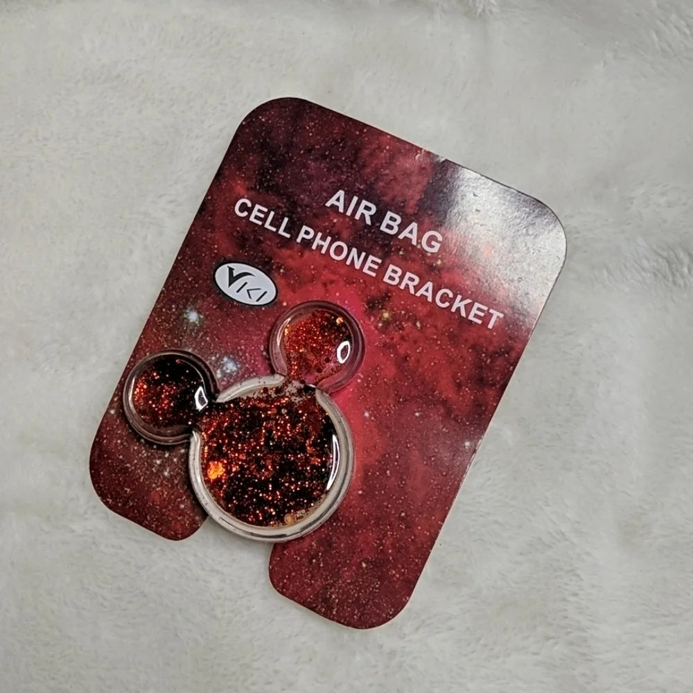 Mickey Mouse red glitter phone holder